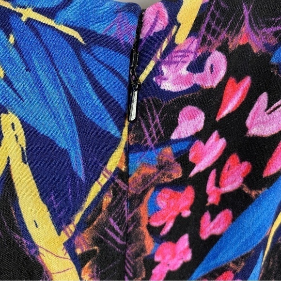 Anthropologie Maeve Elia Cold Shoulder Floral Knee High Dress Size 00 - Picture 13 of 13